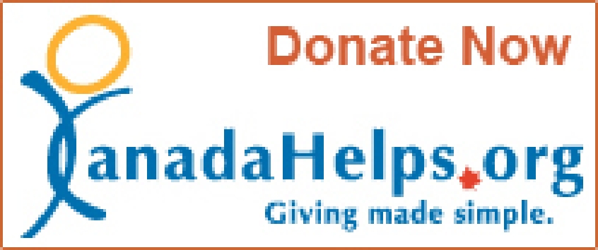 Canada Helps Organization, Giving Made Simple logo. Donate Now to help.